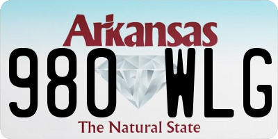 AR license plate 980WLG