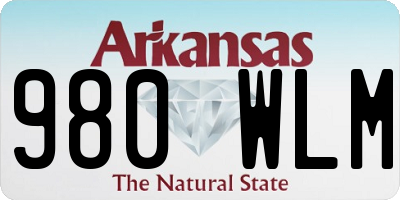AR license plate 980WLM