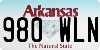 AR license plate 980WLN