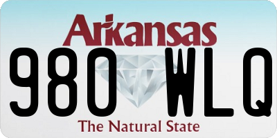 AR license plate 980WLQ