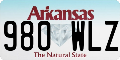 AR license plate 980WLZ