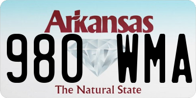 AR license plate 980WMA