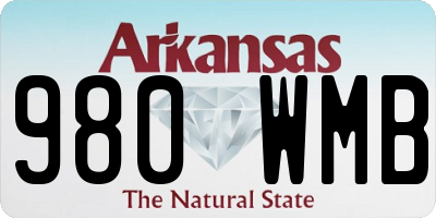 AR license plate 980WMB