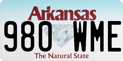 AR license plate 980WME
