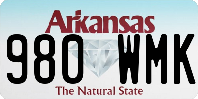AR license plate 980WMK