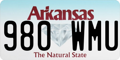 AR license plate 980WMU