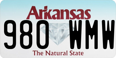 AR license plate 980WMW