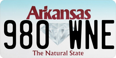 AR license plate 980WNE