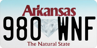 AR license plate 980WNF