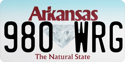 AR license plate 980WRG