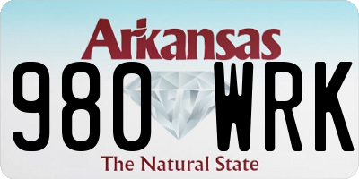 AR license plate 980WRK