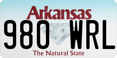 AR license plate 980WRL