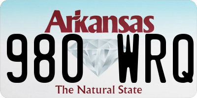 AR license plate 980WRQ