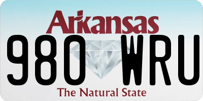 AR license plate 980WRU