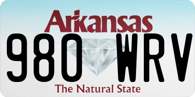 AR license plate 980WRV