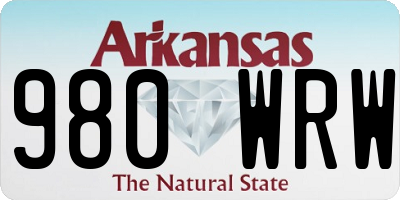 AR license plate 980WRW