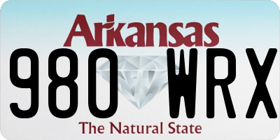AR license plate 980WRX