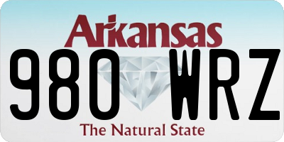 AR license plate 980WRZ