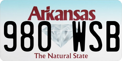 AR license plate 980WSB