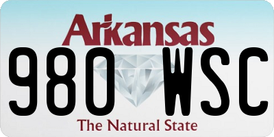 AR license plate 980WSC