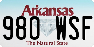 AR license plate 980WSF