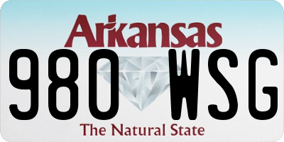 AR license plate 980WSG