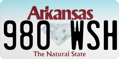 AR license plate 980WSH