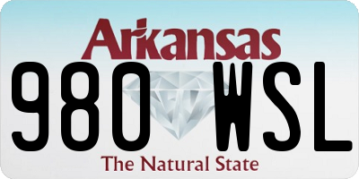 AR license plate 980WSL