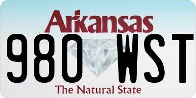 AR license plate 980WST