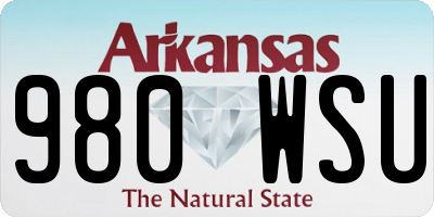 AR license plate 980WSU