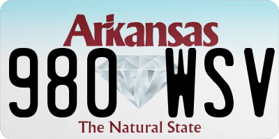 AR license plate 980WSV