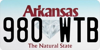 AR license plate 980WTB