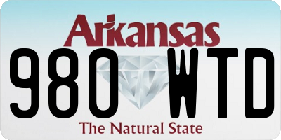 AR license plate 980WTD