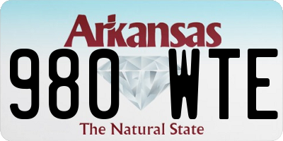 AR license plate 980WTE