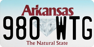 AR license plate 980WTG