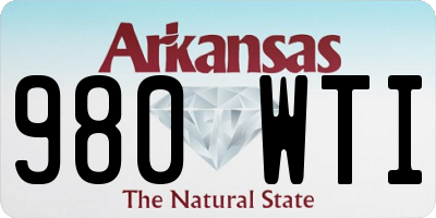 AR license plate 980WTI