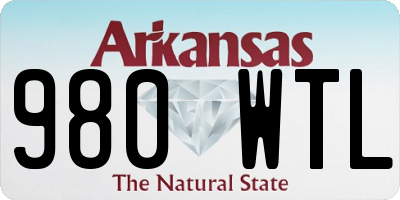 AR license plate 980WTL