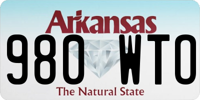 AR license plate 980WTO