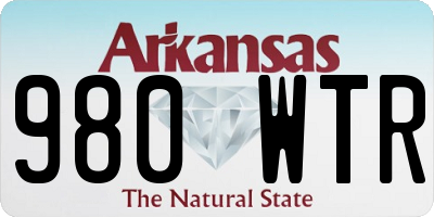 AR license plate 980WTR