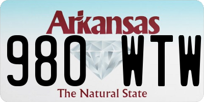 AR license plate 980WTW