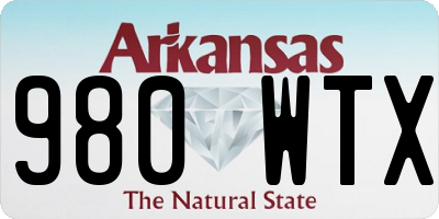 AR license plate 980WTX