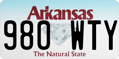AR license plate 980WTY