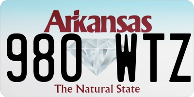 AR license plate 980WTZ