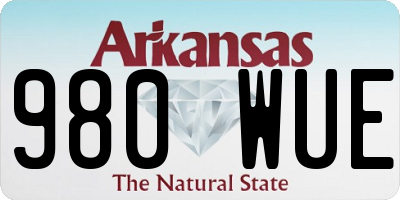 AR license plate 980WUE