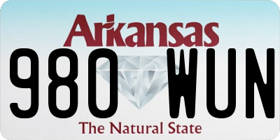 AR license plate 980WUN