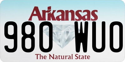 AR license plate 980WUO