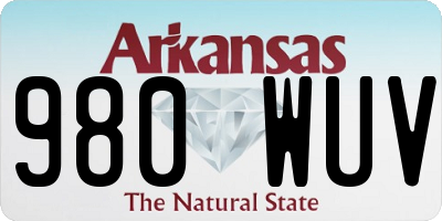 AR license plate 980WUV