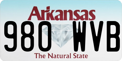 AR license plate 980WVB