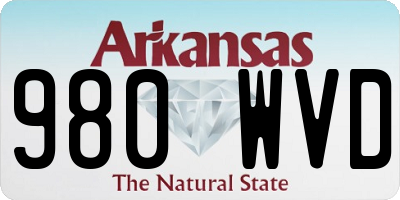 AR license plate 980WVD