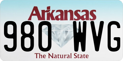 AR license plate 980WVG